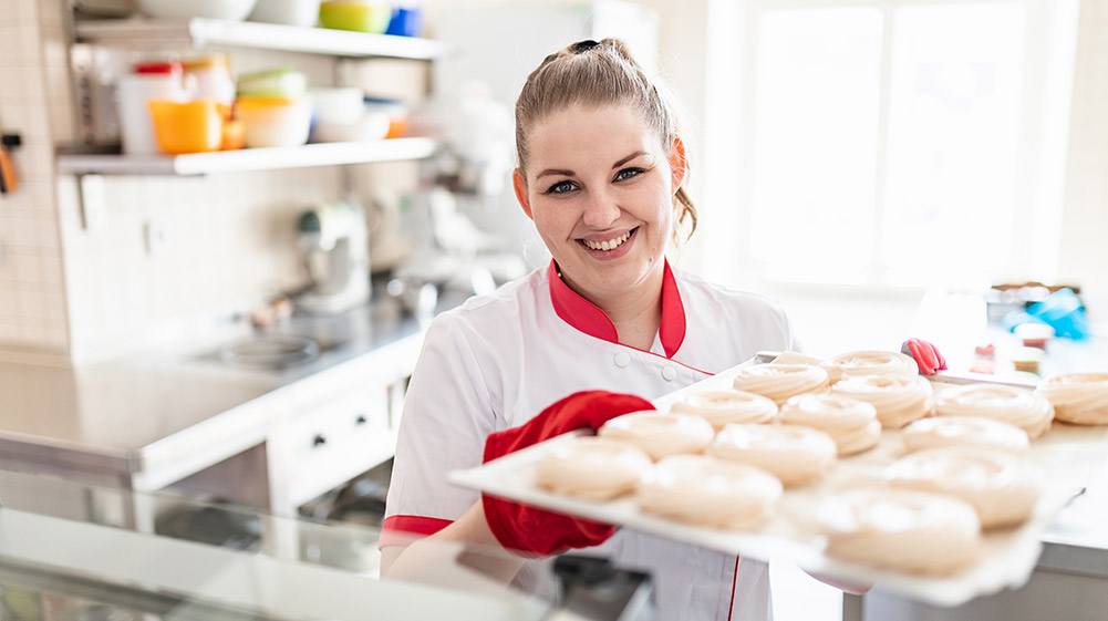 studentka při praxi gastronomie