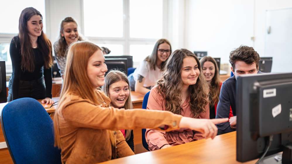 Studentky v PC učebně