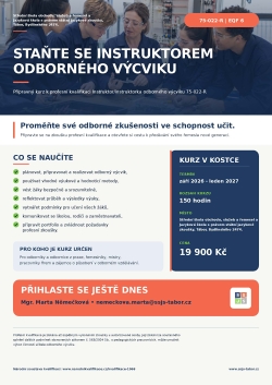 náborový leták - Instruktor odborného výcviku